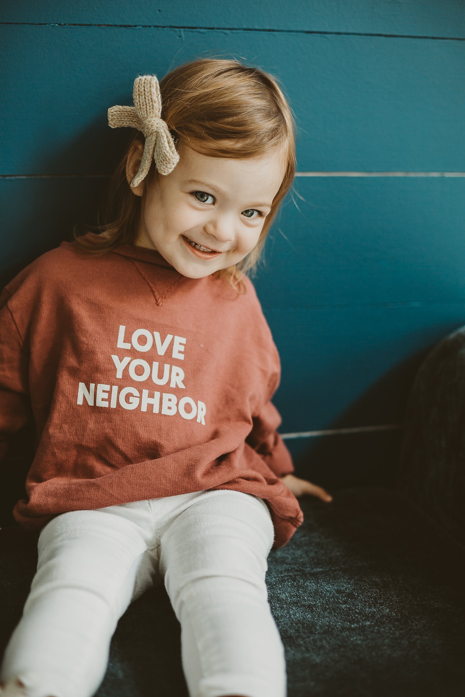 Love Your Neighbor Kids Sweatshirt | GOTS Certified Organic Cotton