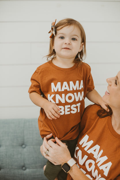 Made in the USA | Mama Knows Best Kid S/S Crewneck Tee - Sunburn