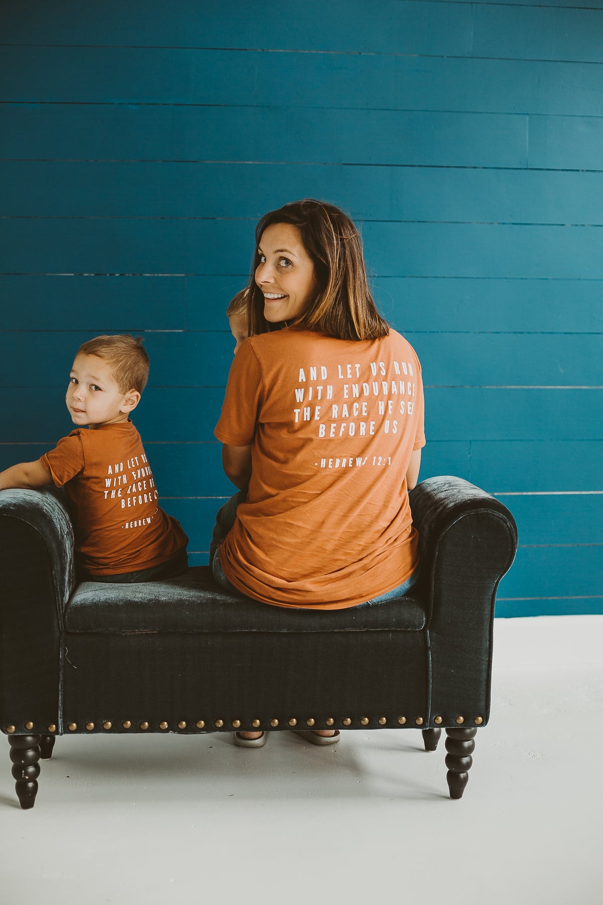 Made in the USA | Hebrews 12:1 Unisex S/S Crewneck Tee - Sunburn