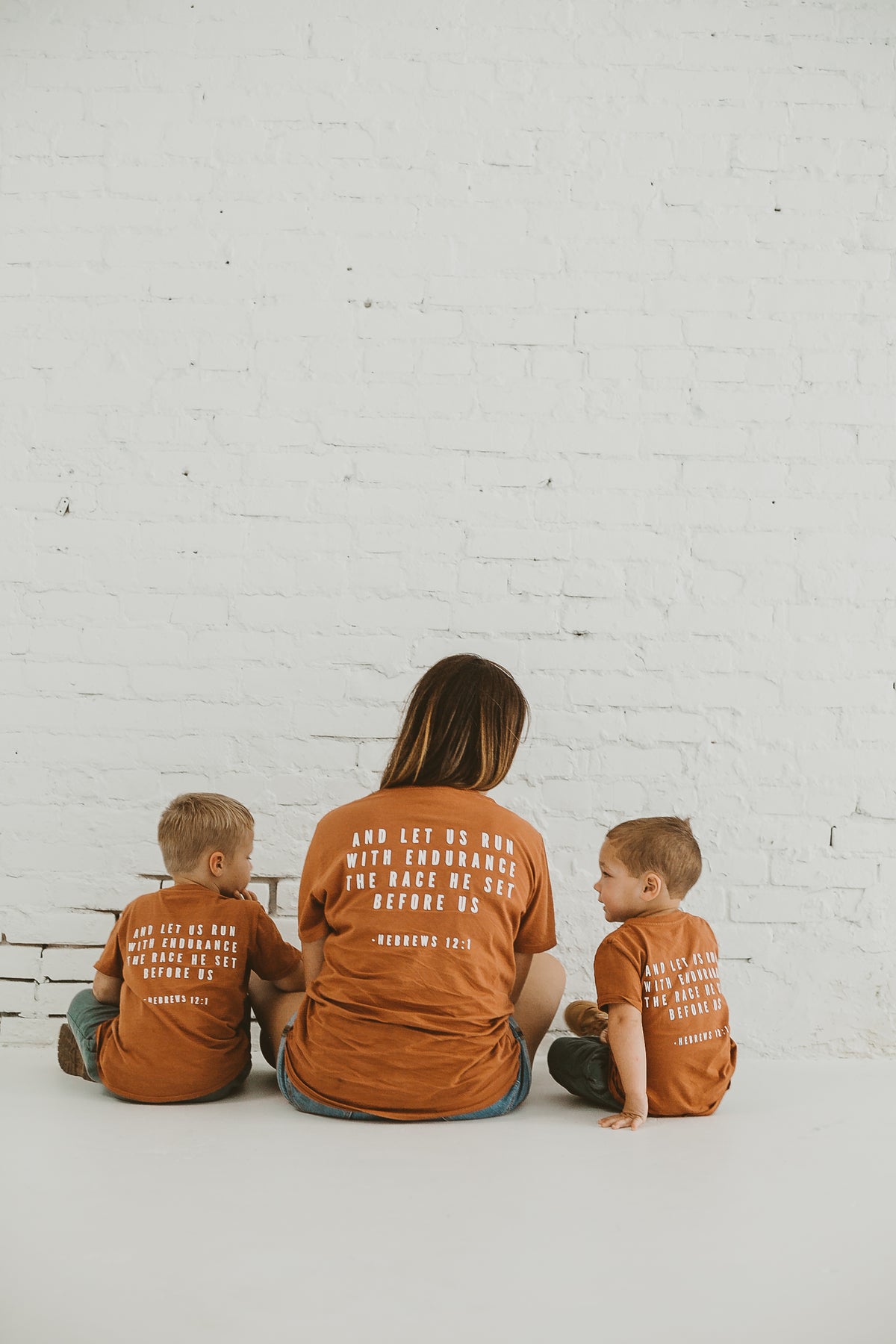 Made in the USA | Hebrews 12:1 Unisex S/S Crewneck Tee - Sunburn