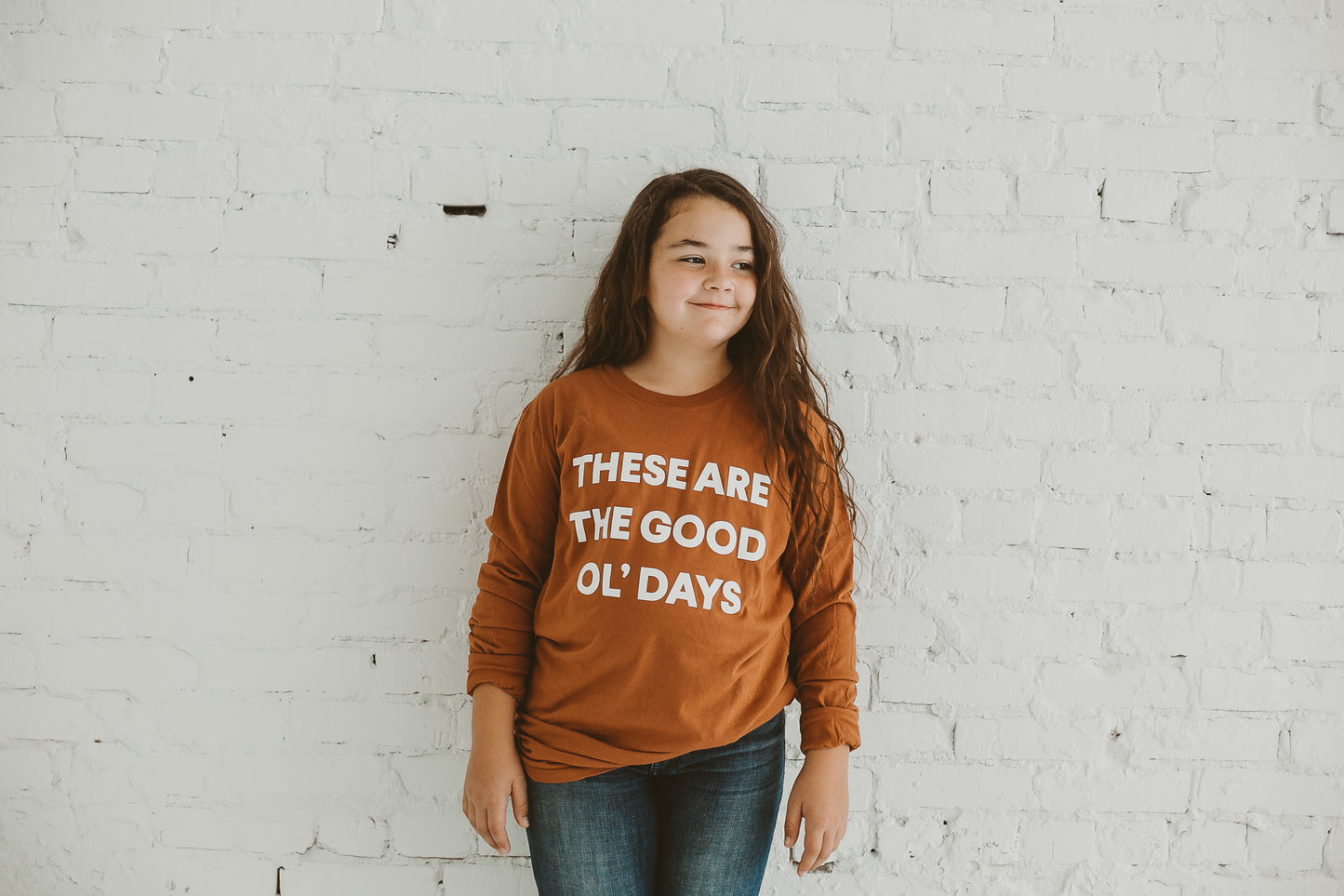 Made in the USA | These Are The Good Ol' Days Unisex L/S Crewneck Tee - Sunburn