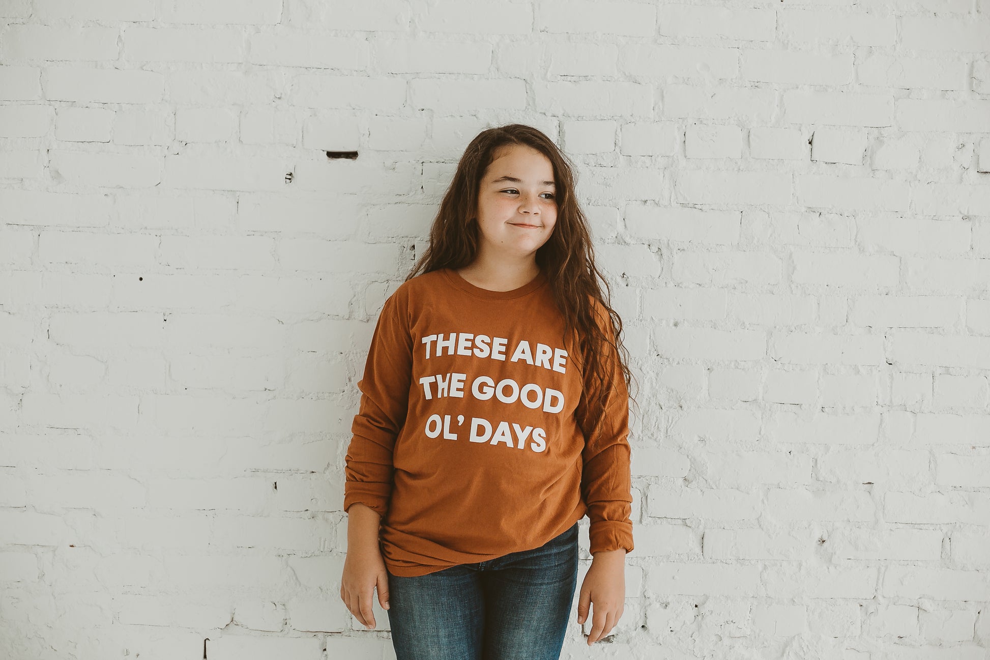 Made in the USA | These Are The Good Ol' Days Unisex L/S Crewneck Tee - Sunburn