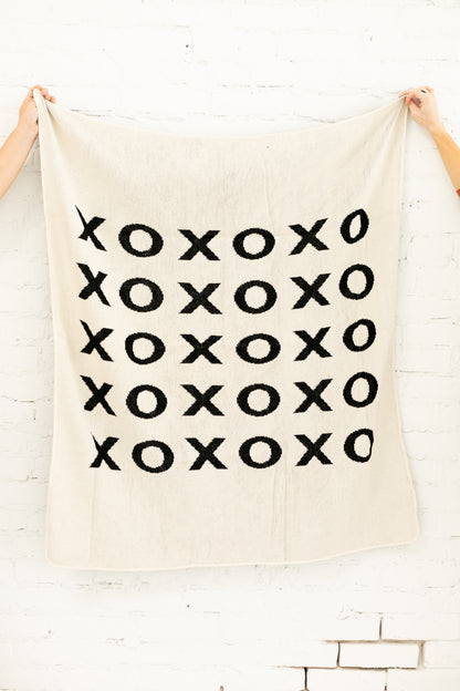 XO Recycled Cotton Throw Blanket | Made in USA
