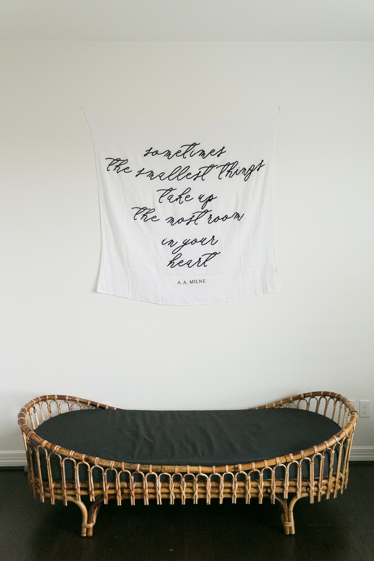 Sometimes the Smallest Things Organic Swaddle + Wall Art | GOTS Certified Organic Cotton Muslin