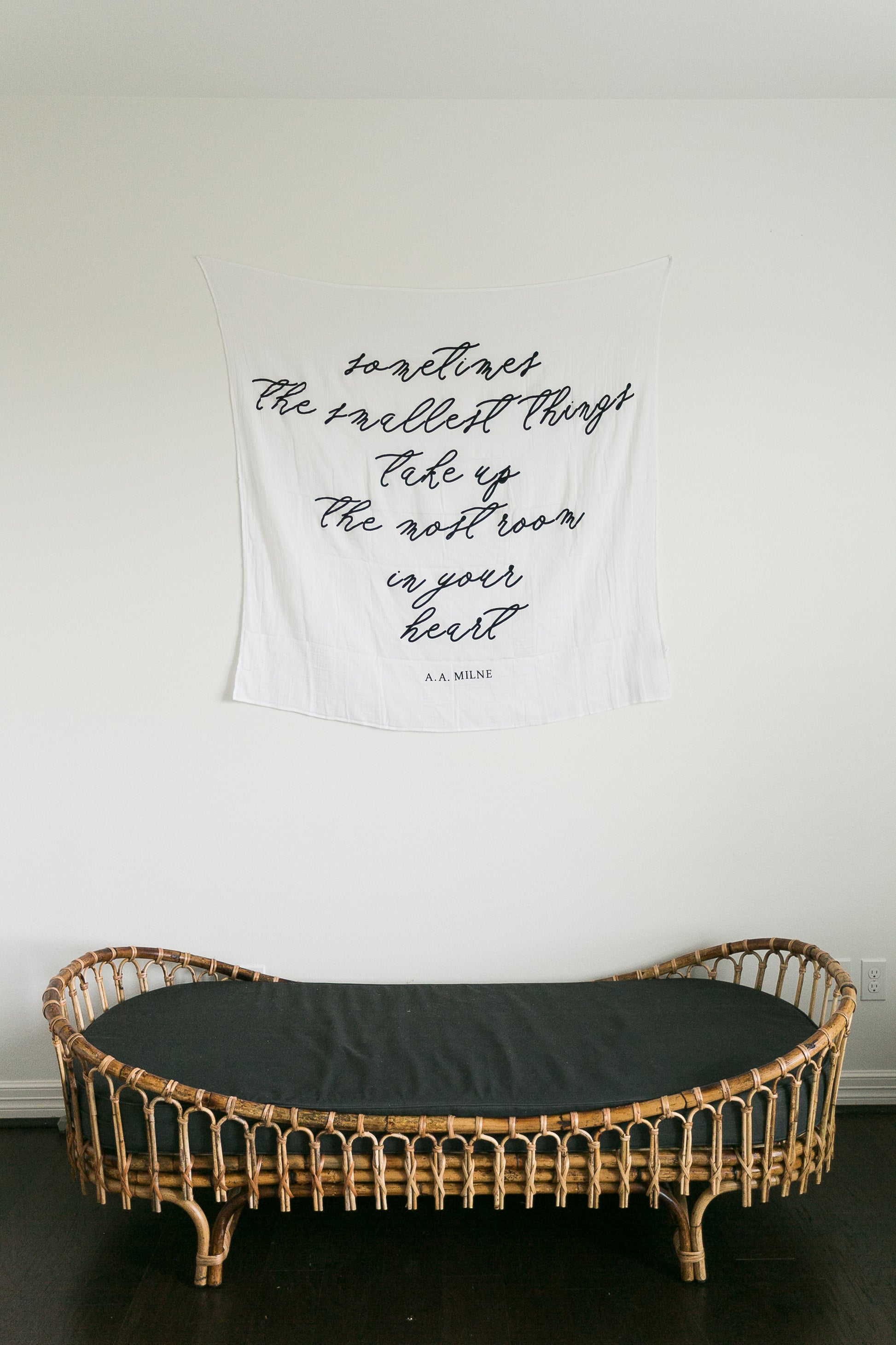 Sometimes the Smallest Things Organic Swaddle + Wall Art | GOTS Certified Organic Cotton Muslin