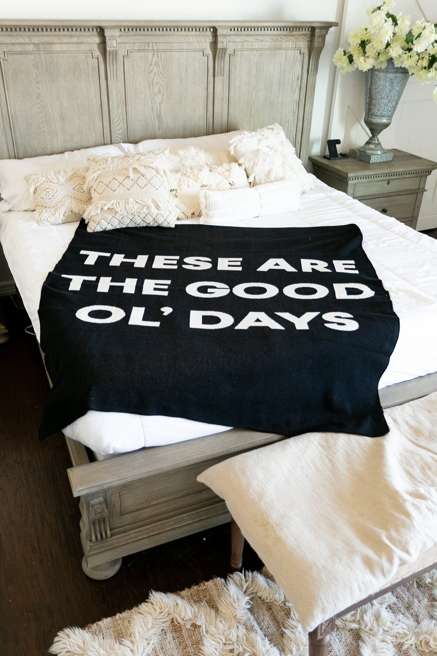 These Are the Good Ol' Days Recycled Cotton Throw | Made in USA