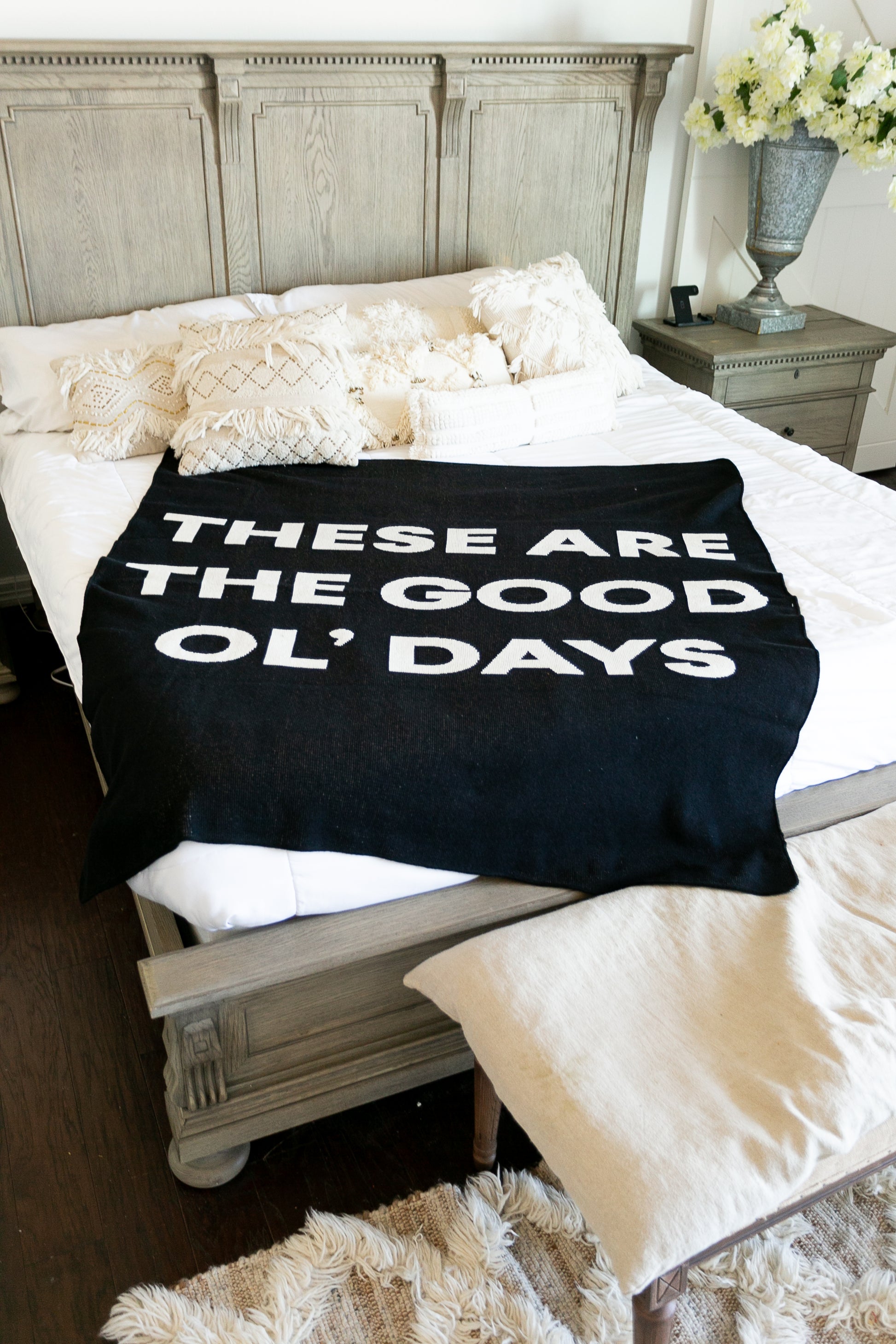 These Are the Good Ol' Days Recycled Cotton Throw | Made in USA