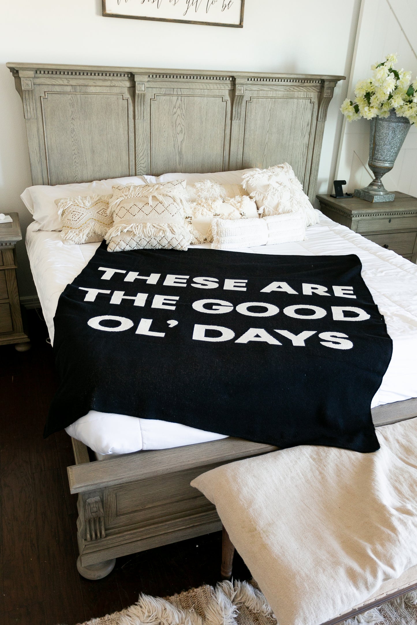 These Are the Good Ol' Days Recycled Cotton Throw | Made in USA