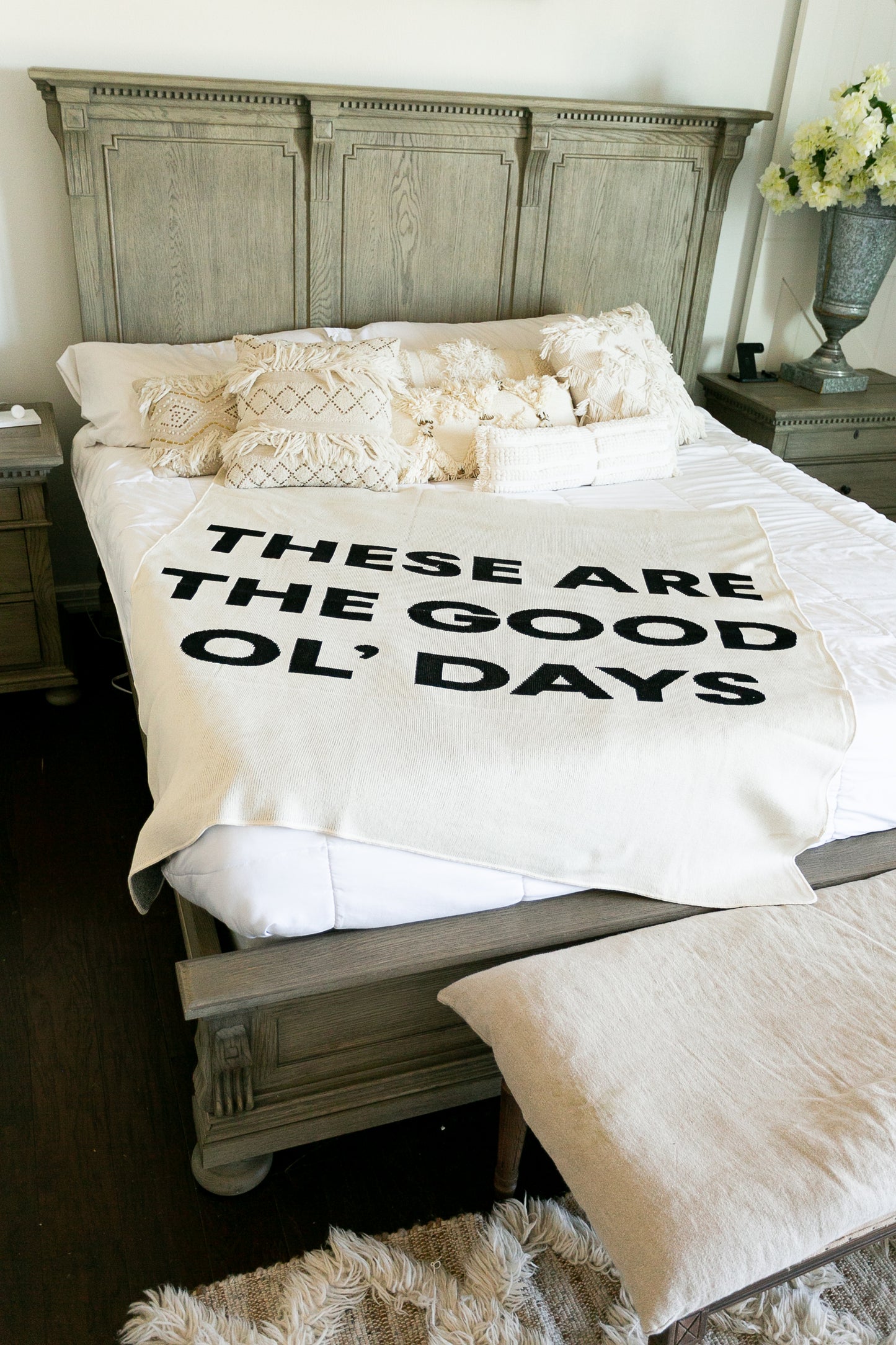 These Are the Good Ol' Days Recycled Cotton Throw | Made in USA