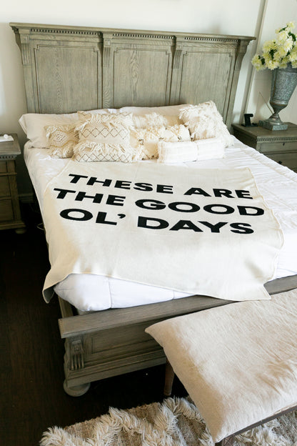 These Are the Good Ol' Days Recycled Cotton Throw | Made in USA