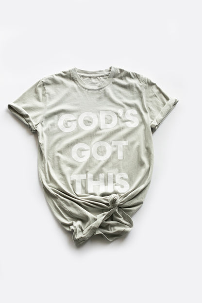 *IMPERFECT* God's Got this Unisex Crewneck Tee -  Light Gray