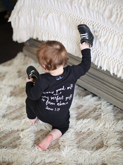 James 1:17 Organic Button Coverall | GOTS Certified Organic Cotton