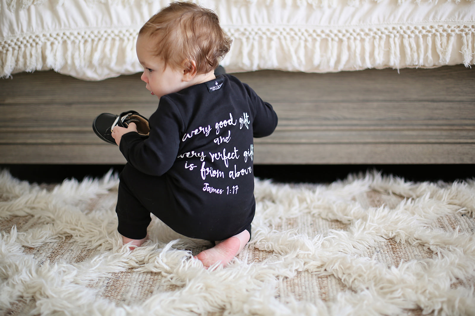 James 1:17 Organic Button Coverall | GOTS Certified Organic Cotton