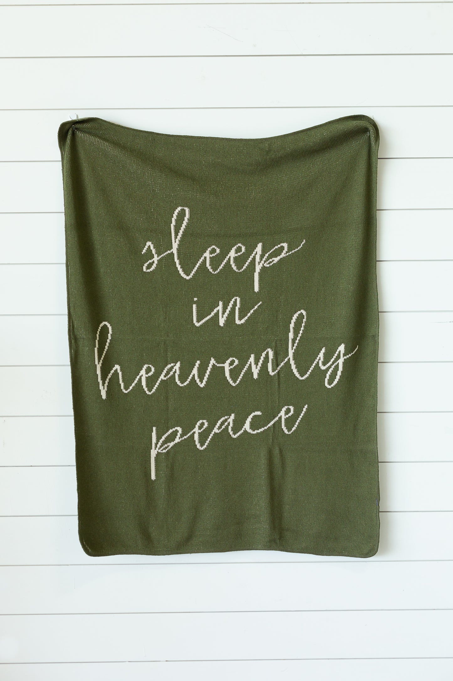 Sleep in Heavenly Peace Recycled Cotton Throw Blanket | Made in USA