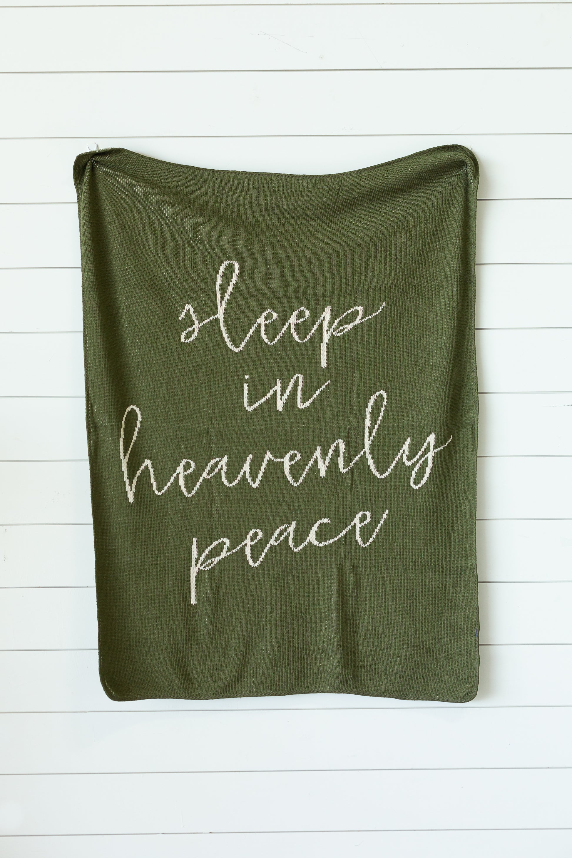 Sleep in Heavenly Peace Recycled Cotton Throw Blanket | Made in USA