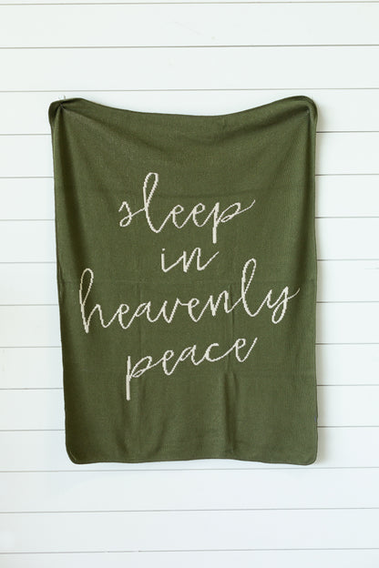 Sleep in Heavenly Peace Recycled Cotton Throw Blanket | Made in USA