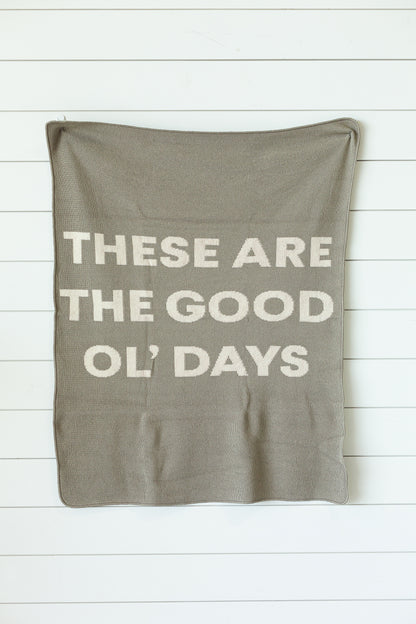 These Are the Good Ol' Days Recycled Cotton Throw | Made in USA