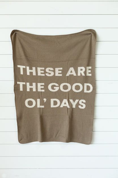 These Are the Good Ol' Days Recycled Cotton Throw | Made in USA
