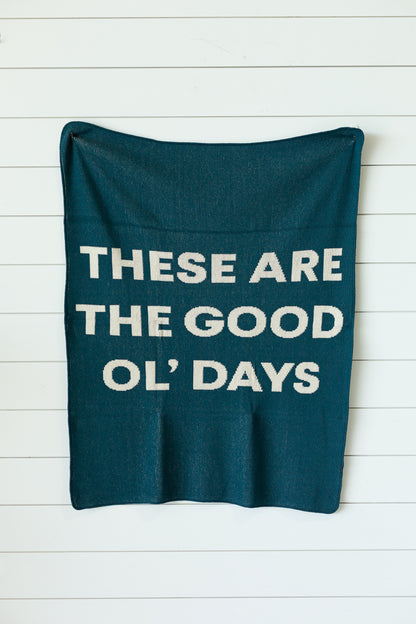 These Are the Good Ol' Days Recycled Cotton Throw | Made in USA
