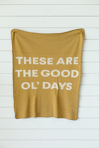 These Are the Good Ol' Days Recycled Cotton Throw | Made in USA