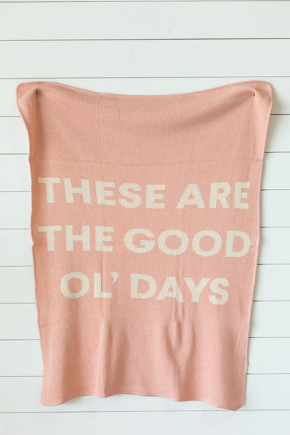 These Are the Good Ol' Days Recycled Cotton Throw | Made in USA