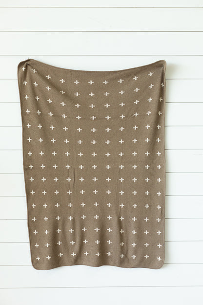 Mini Swiss Cross heritage design throw blanket