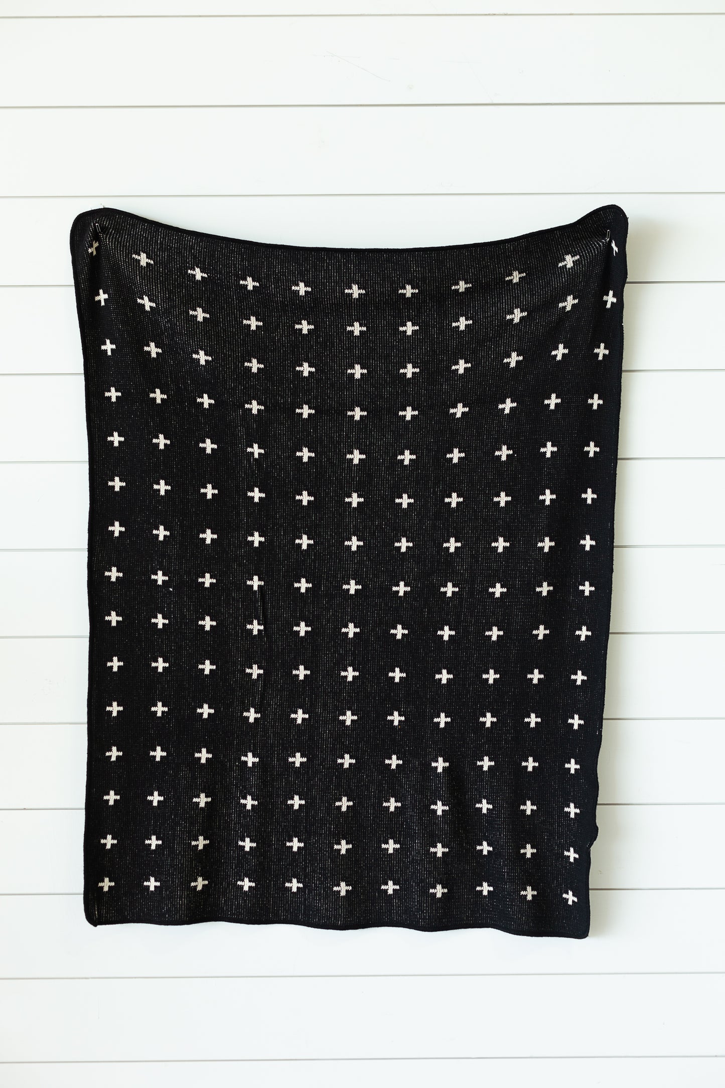 Mini Swiss Cross recycled cotton home blanket