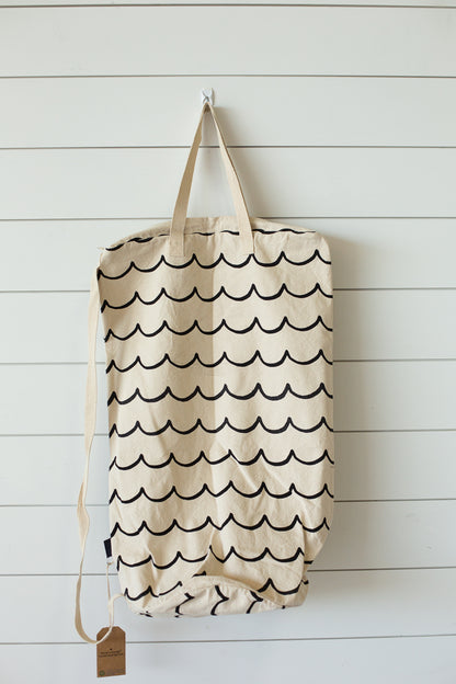 Cotton Canvas Laundry Bag With Shoulder Strap - Prints
