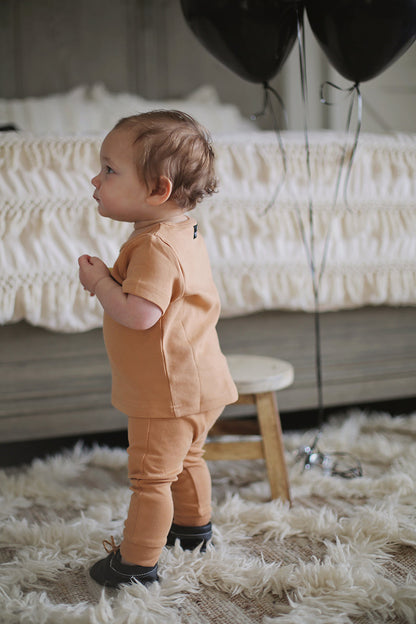 Organic Baby and Toddler Basic Pant | GOTS Certified Organic Cotton | Solid Colors