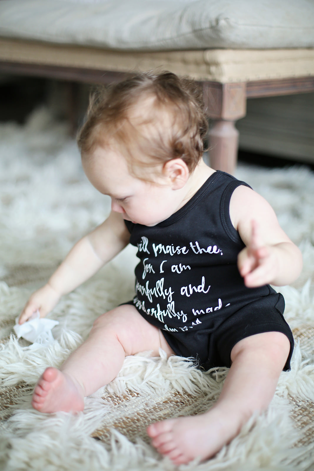 Psalm 139:14 Organic Tank Romper | GOTS Certified Organic Cotton