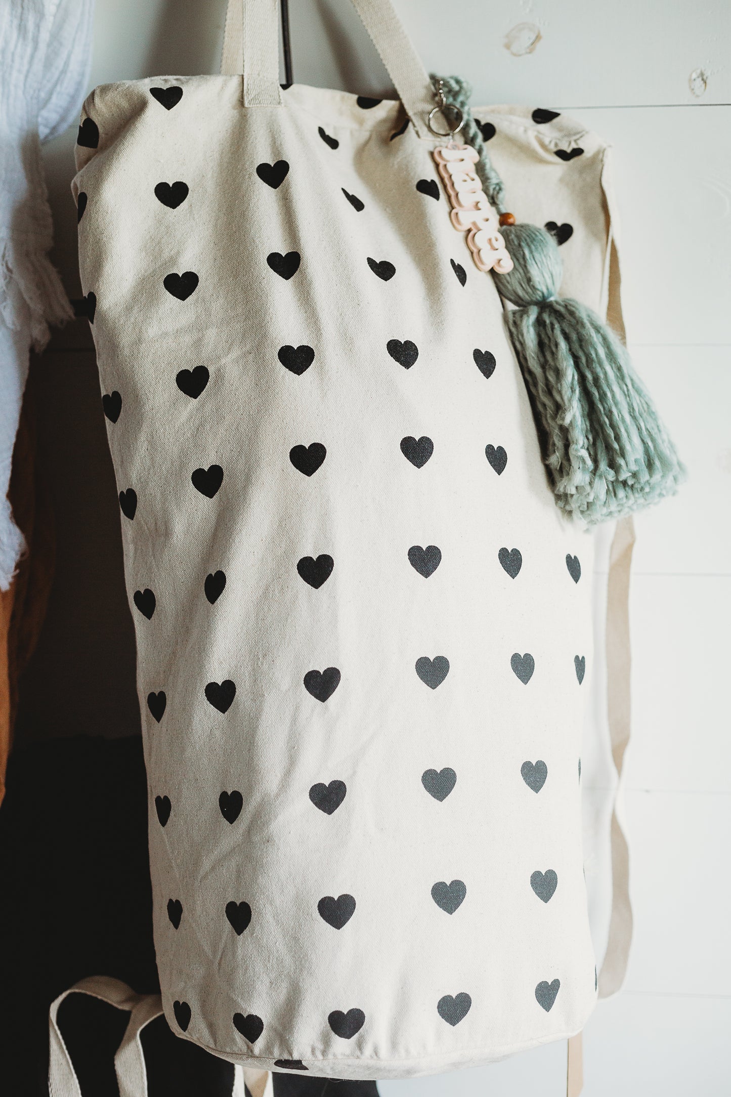Cotton Canvas Laundry Bag With Shoulder Strap - Prints