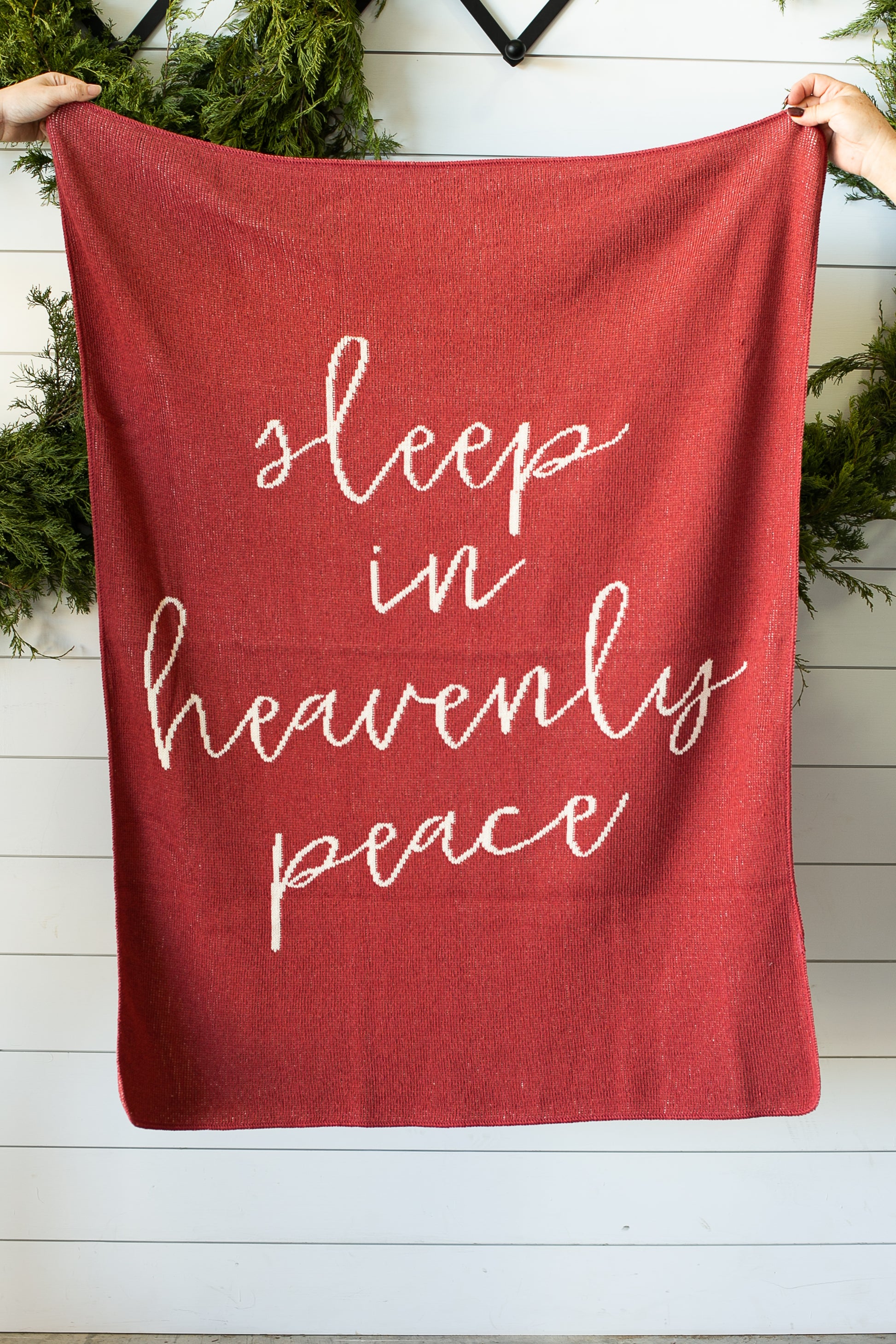 Sleep in Heavenly Peace Recycled Cotton Throw Blanket | Made in USA