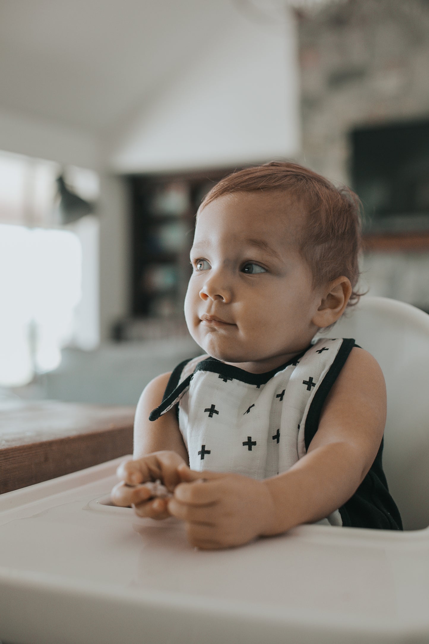 Swiss Cross Organic Muslin Bib | GOTS Certified Organic Cotton Muslin