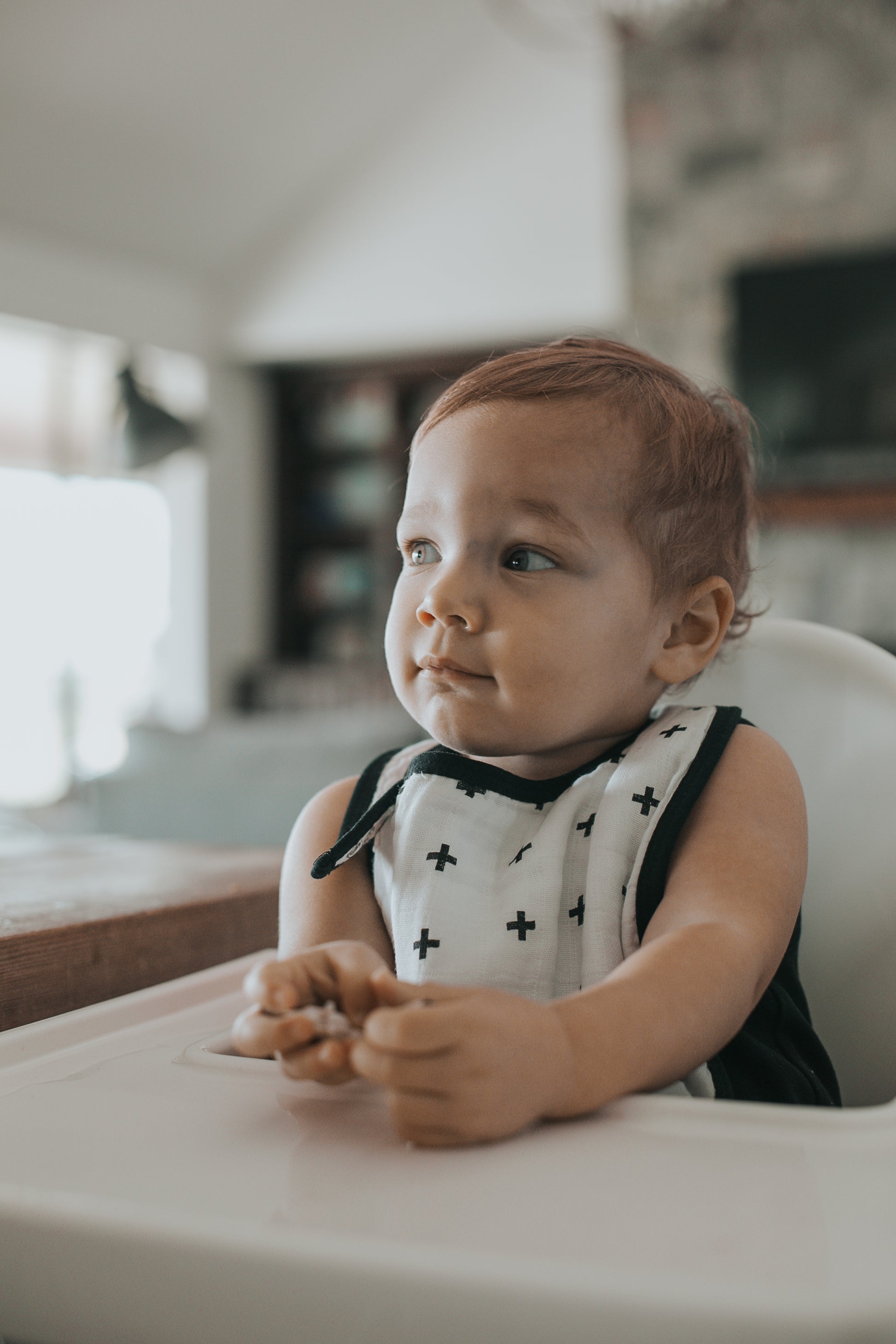 Swiss Cross Organic Muslin Bib | GOTS Certified Organic Cotton Muslin