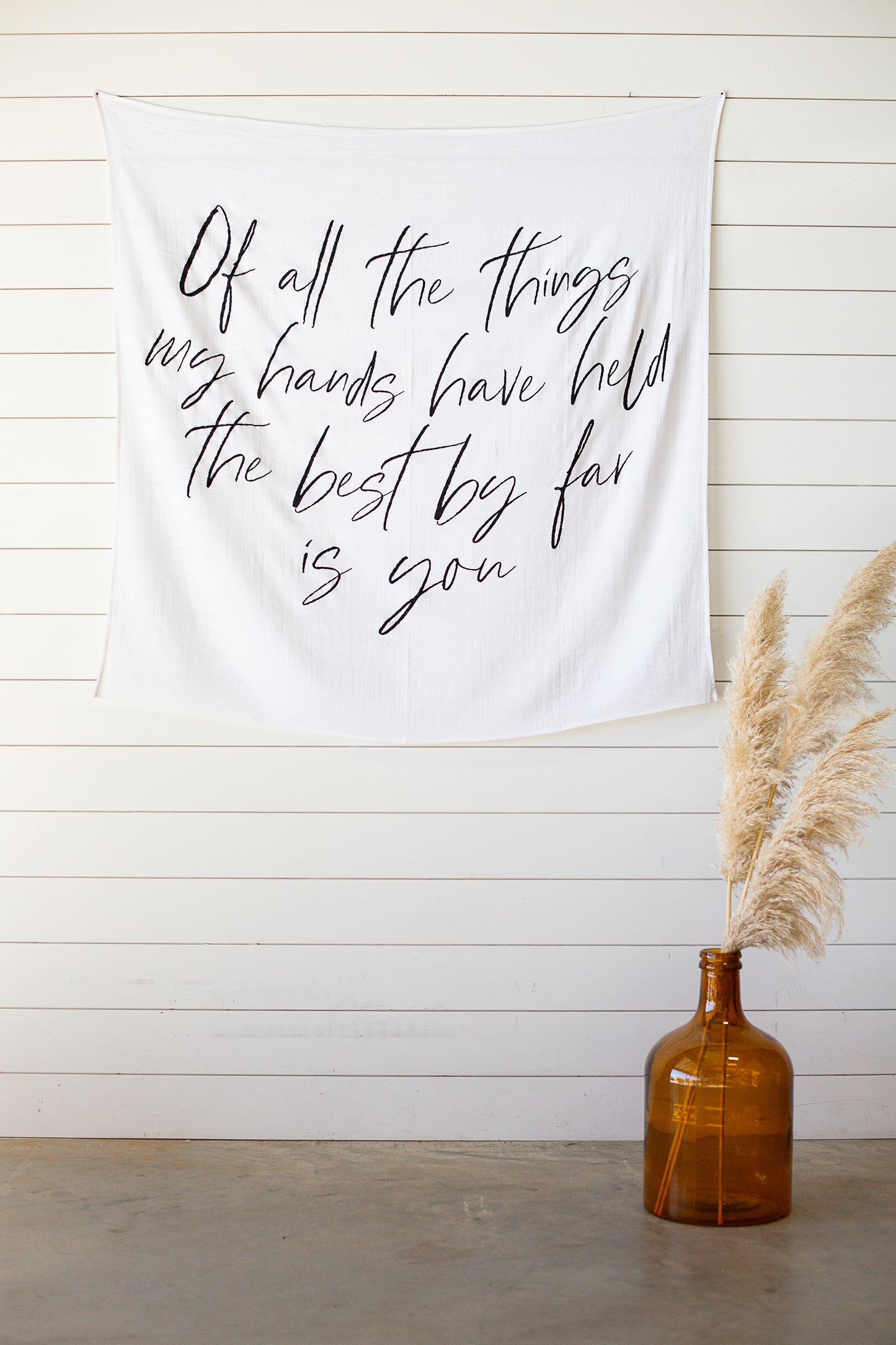 The Best by Far Is You Organic Swaddle + Wall Art | GOTS Certified Organic Cotton Muslin