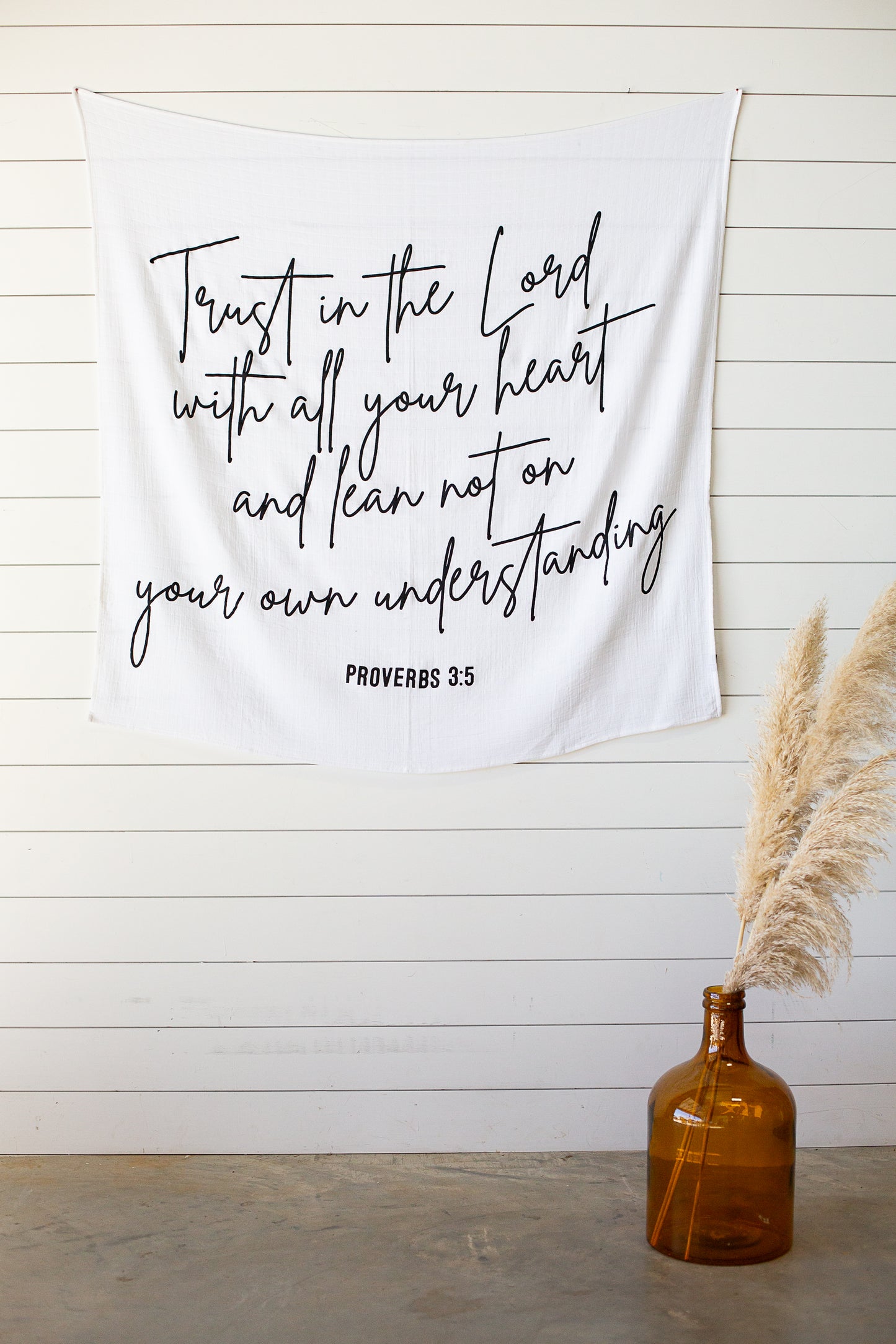 Proverbs 3:5 Christian Scripture swaddle by Modern Burlap