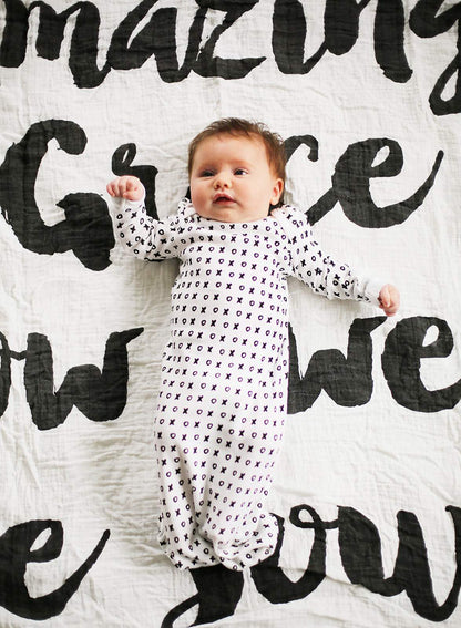 Organic Knot Hat + Gown Set | GOTS Certified Organic Cotton | Signature Prints