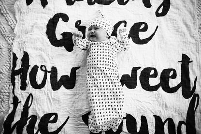 Organic Knot Hat + Gown Set | GOTS Certified Organic Cotton | Signature Prints