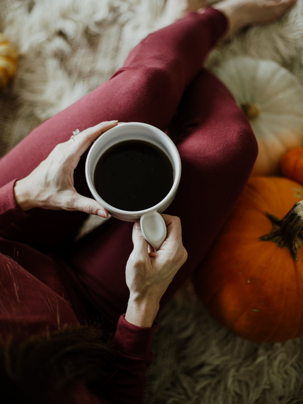 FINAL SALE - Women's Pajama Set in Organic Cotton -  MAROON