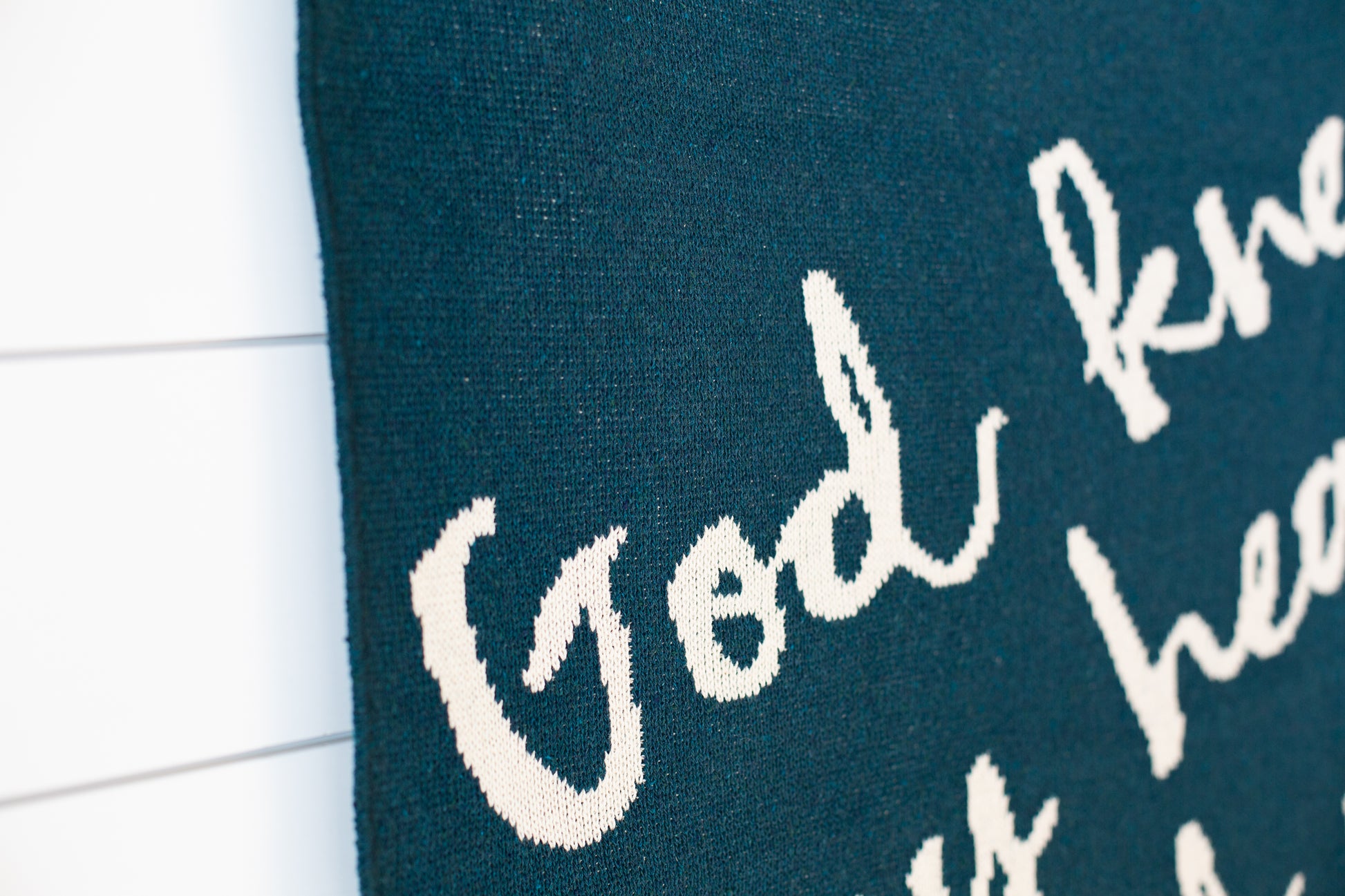 Made in the USA | Recycled Cotton Blend  God knew my heart needed you Throw Blanket