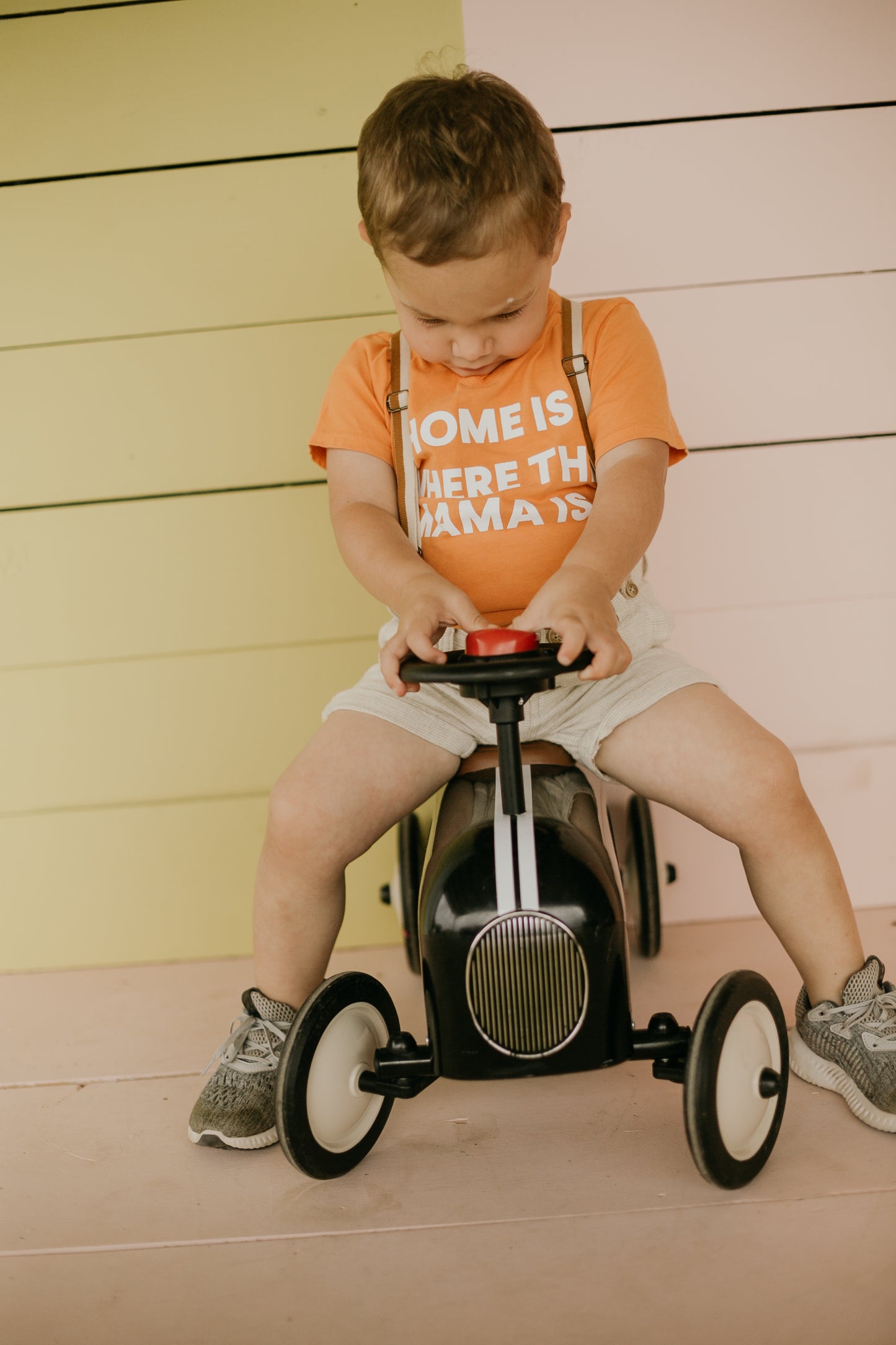 Home is where the mama is Kid's Crewneck Tee - Amberglow (only size 2 available)