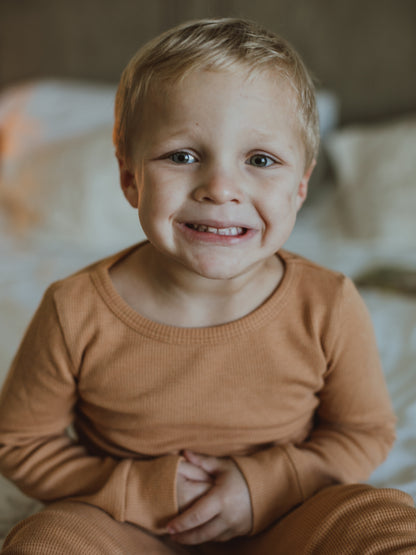 Organic Thermal Baby + Kids Pajama Set | Ginger