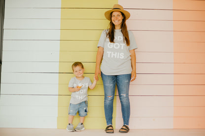 *Perfectly Imperfect* God's Got this Kid's Scoop Neck Tee -  Light Gray