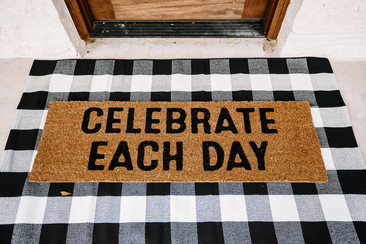 XL Doormat | Celebrate Each Day | Coconut Coir