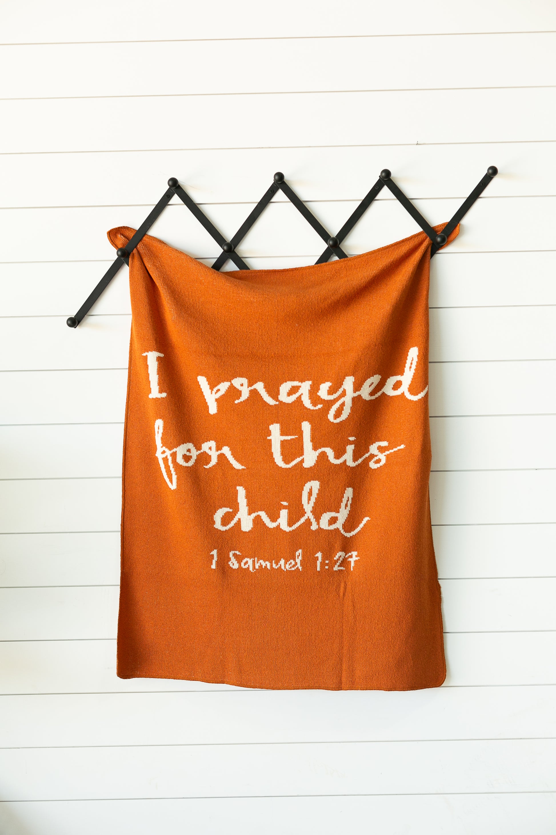 I Prayed for This Child Recycled Cotton Throw Blanket | Made in USA