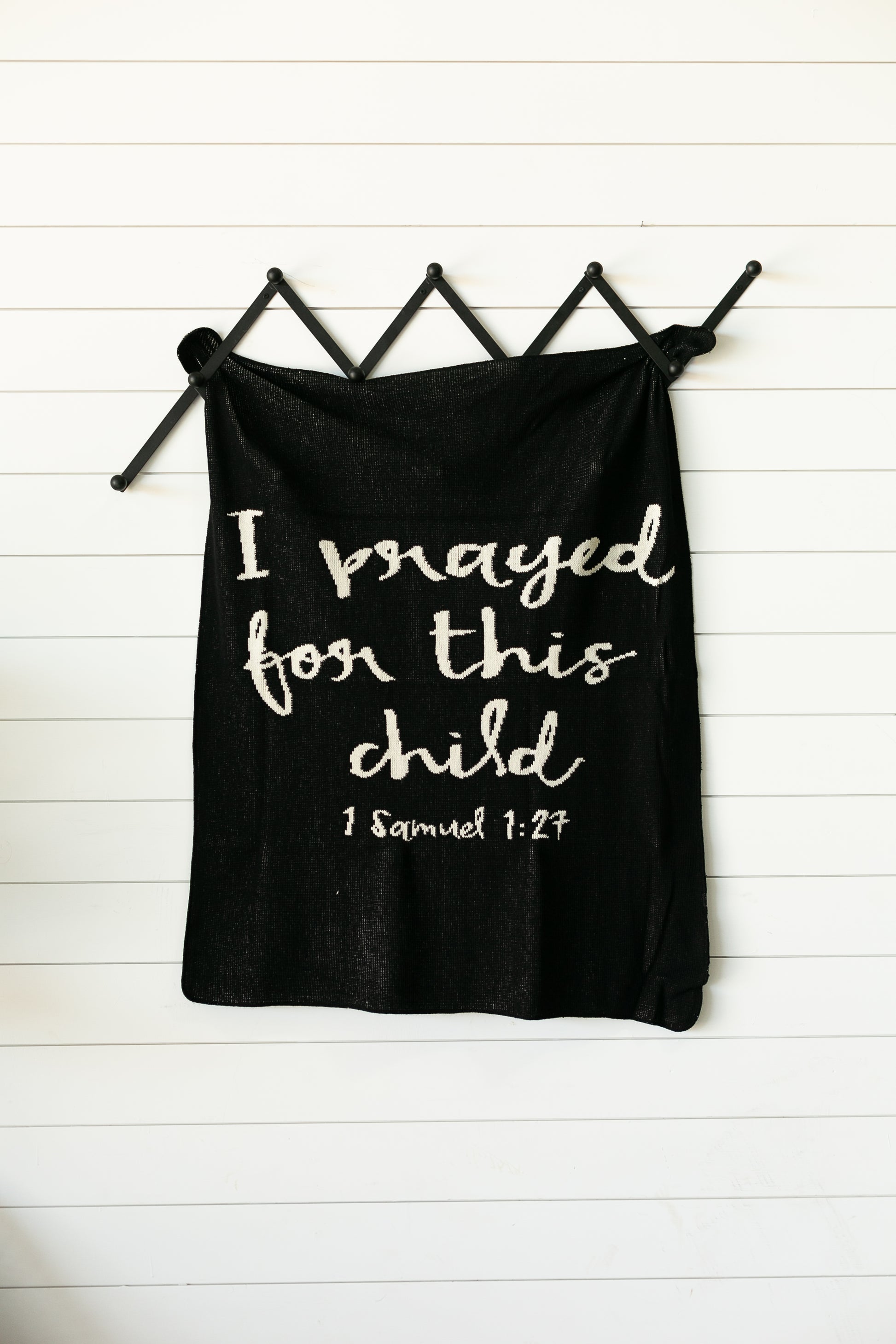 I Prayed for This Child Recycled Cotton Throw Blanket | Made in USA