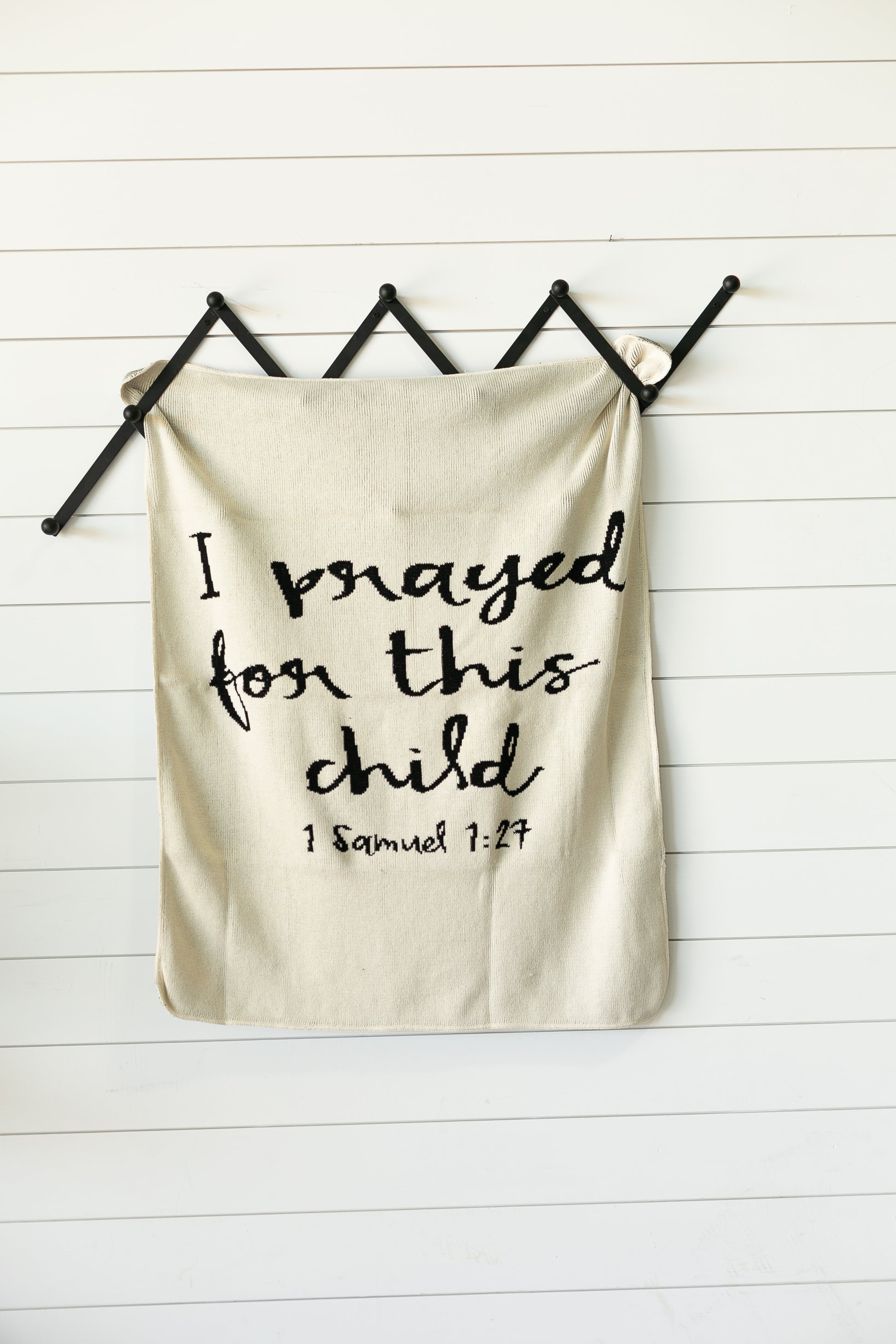 I Prayed for This Child Recycled Cotton Throw Blanket | Made in USA