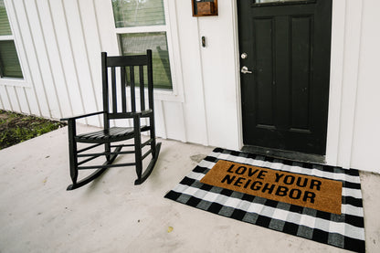XL Christian Doormat | Love Your Neighbor | Coconut Coir