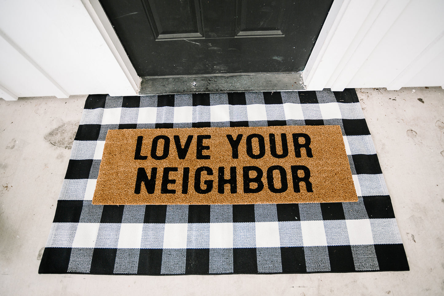 XL Christian Doormat | Love Your Neighbor | Coconut Coir