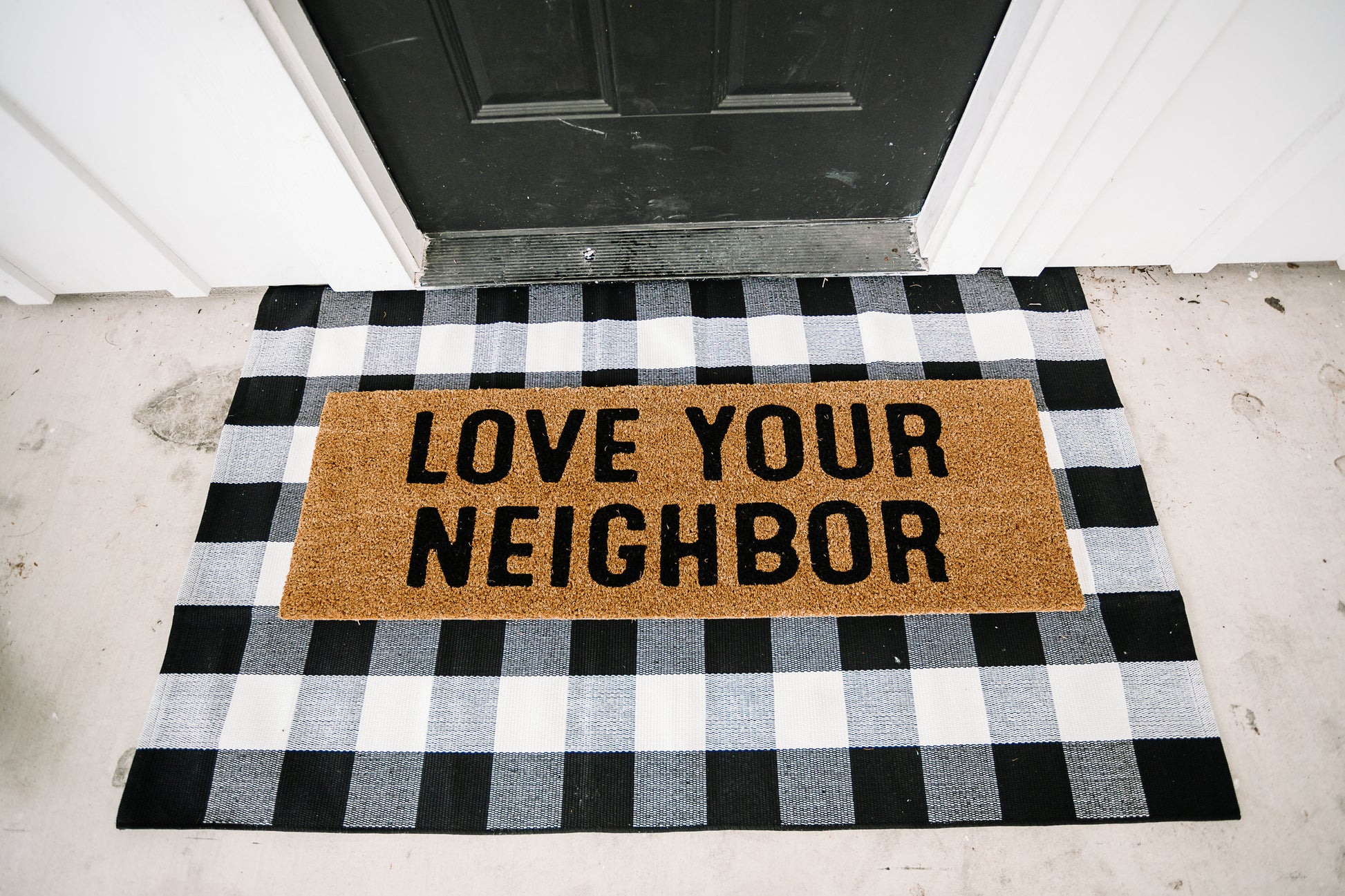 XL Christian Doormat | Love Your Neighbor | Coconut Coir